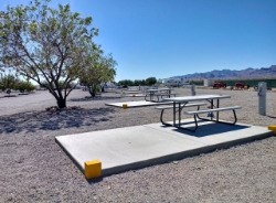 Photo of our large sites with concrete patios