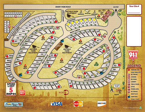 Park Map for Tradewinds RV Park